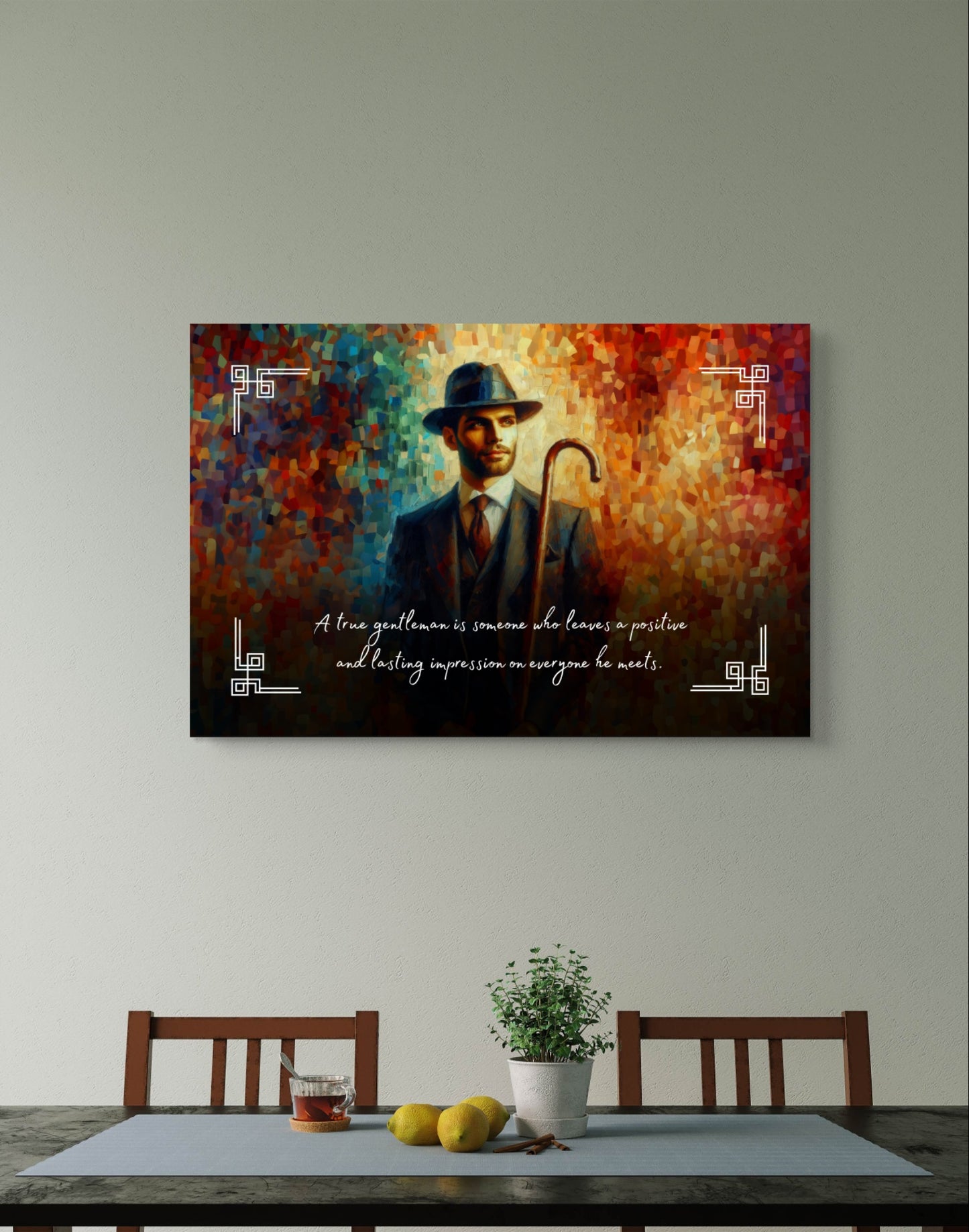 100477 A true gentleman is someone who leaves a positive and lasting impression on everyone he meets.