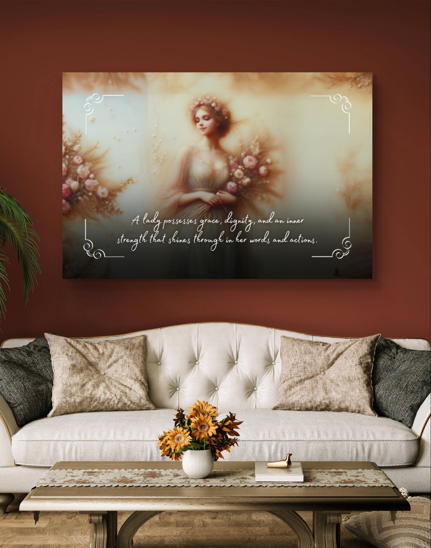 100480 A lady possesses grace, dignity, and an inner strength that shines through in her words and actions.