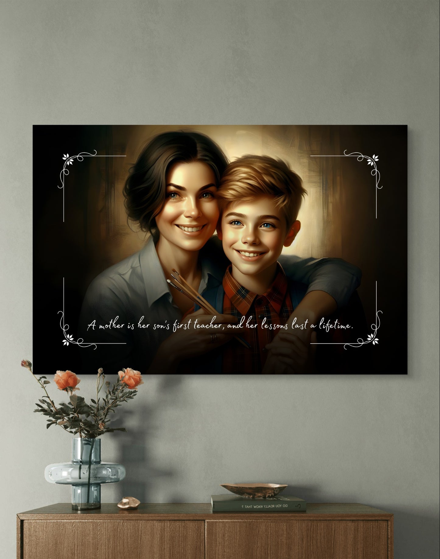 100540 A mother is her son’s first teacher, and her lessons last a lifetime.