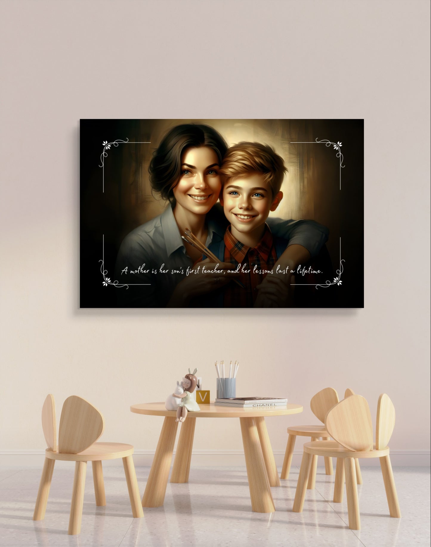 100540 A mother is her son’s first teacher, and her lessons last a lifetime.