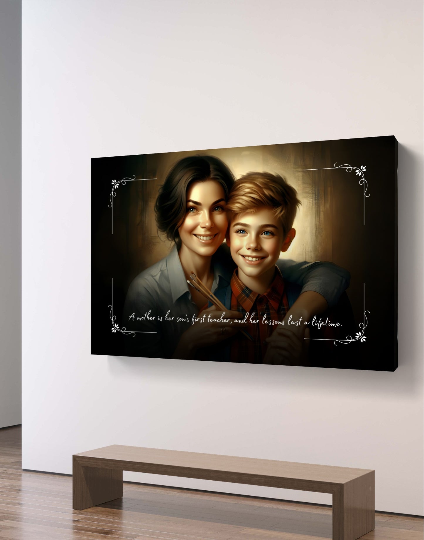 100540 A mother is her son’s first teacher, and her lessons last a lifetime.