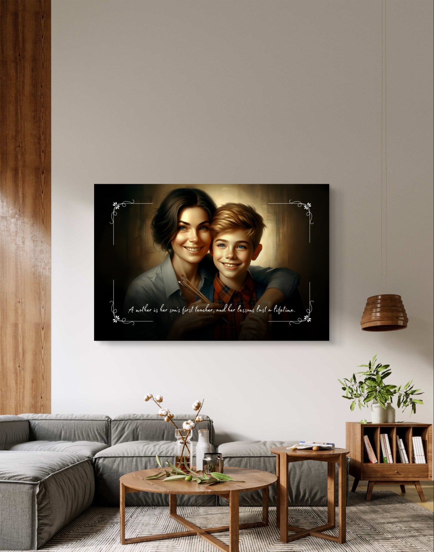 100540 A mother is her son’s first teacher, and her lessons last a lifetime.