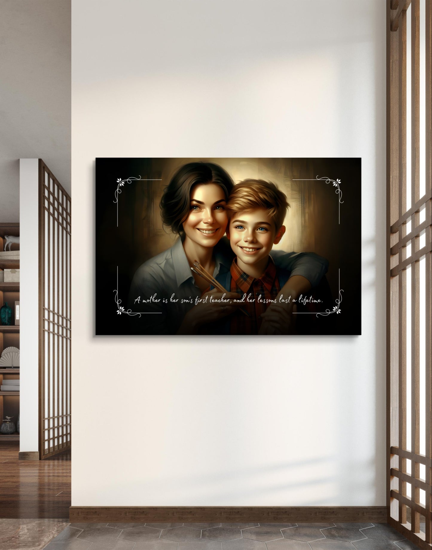 100540 A mother is her son’s first teacher, and her lessons last a lifetime.