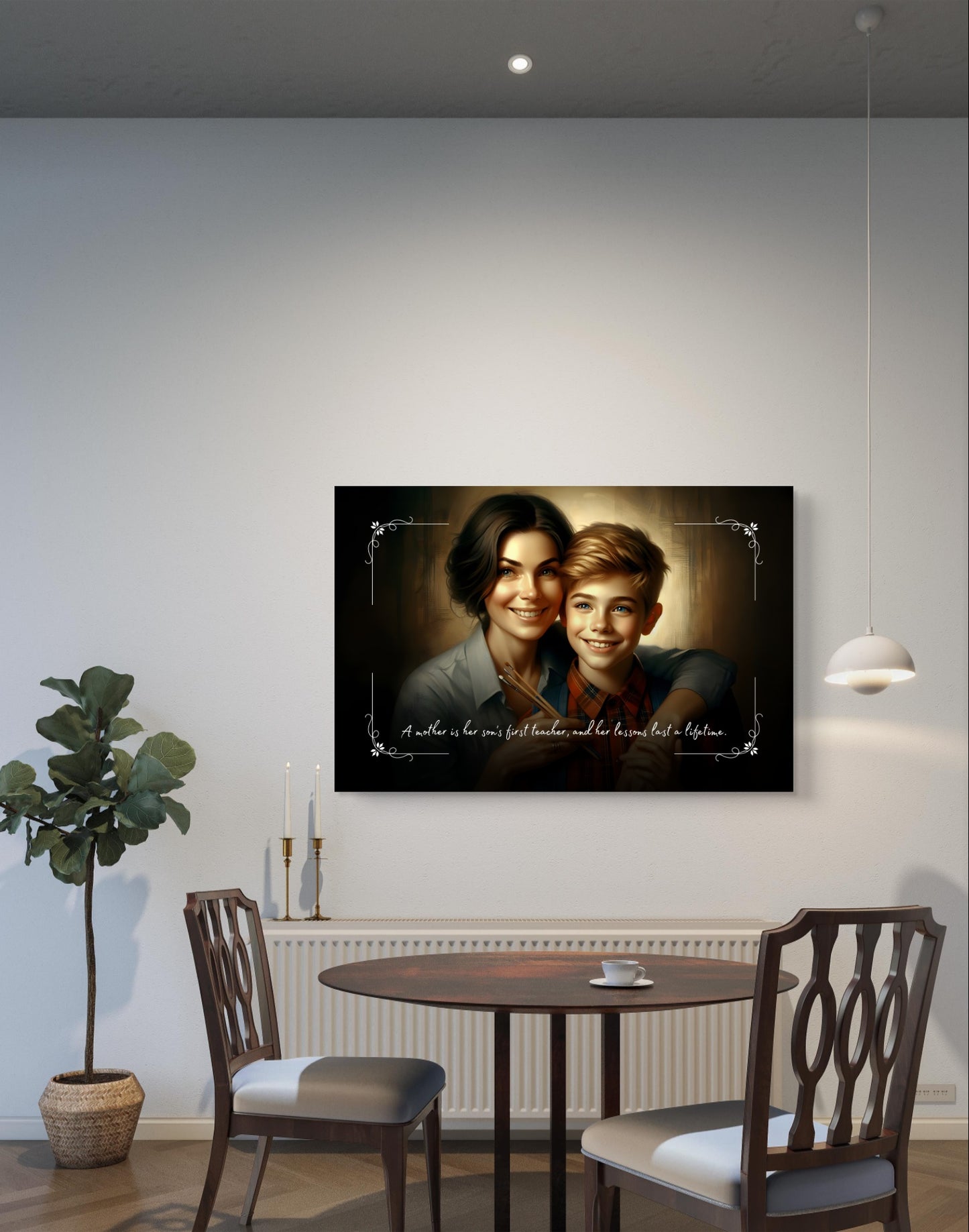 100540 A mother is her son’s first teacher, and her lessons last a lifetime.
