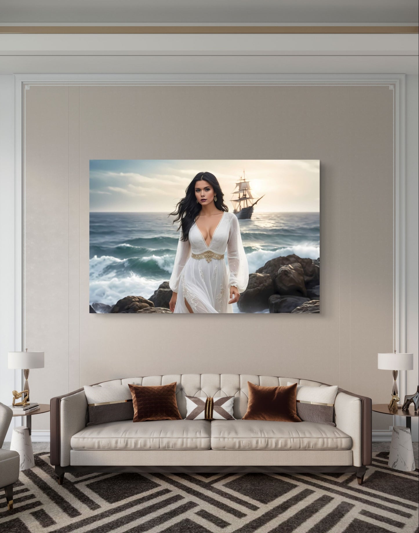 100881 WHITE LONG-SLEEVED DRESS LADY