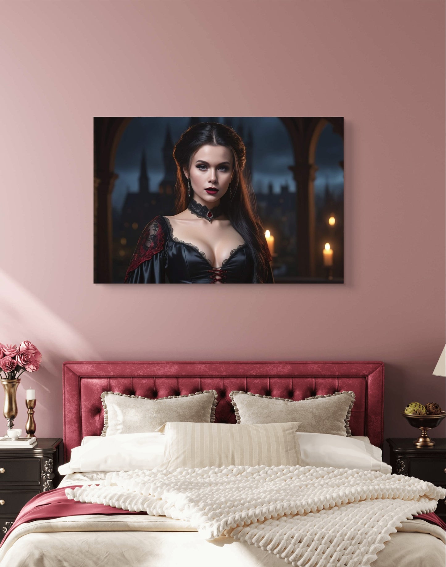 100884 ELEGANT DARK DRESS, GOTHIC LADY