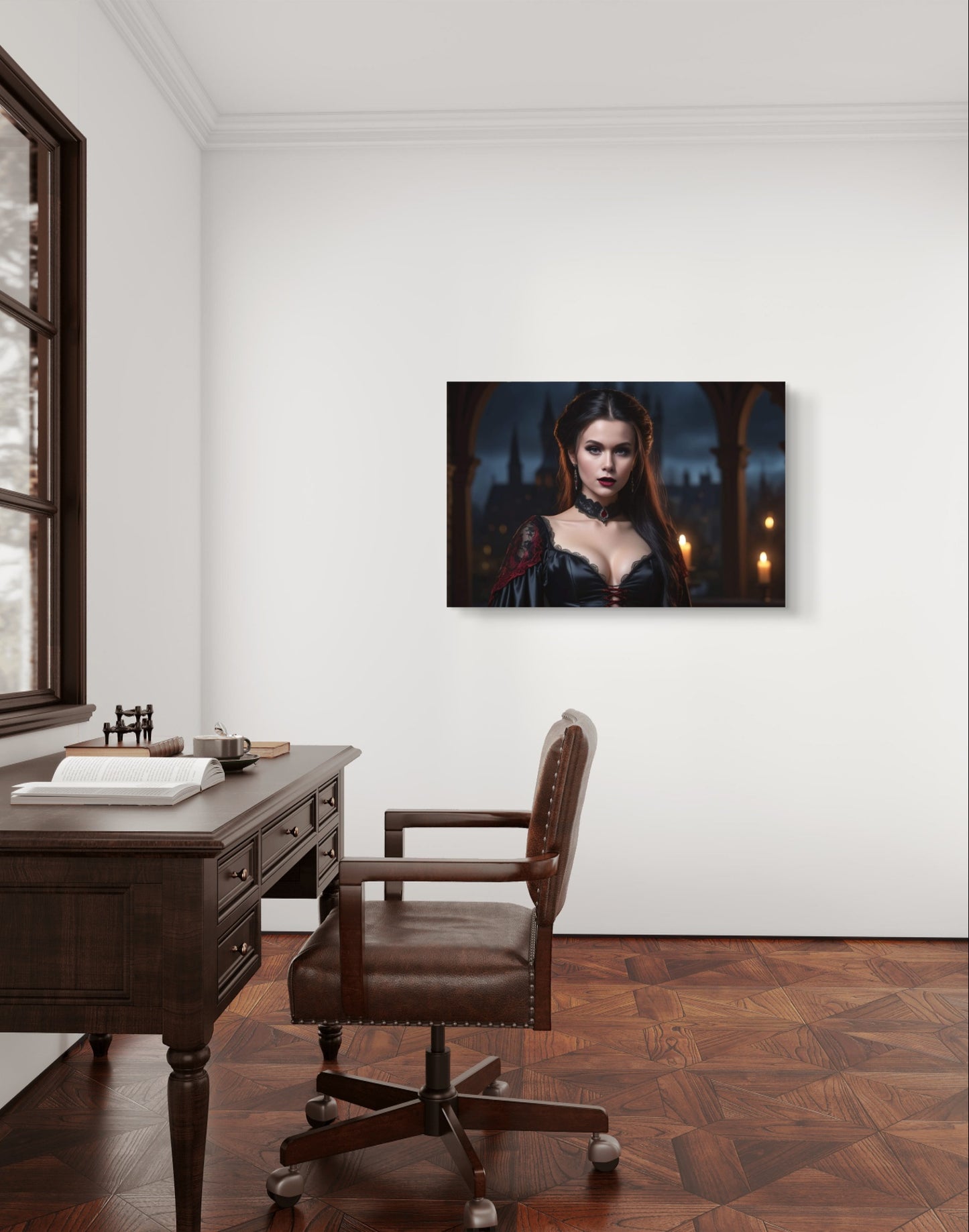 100884 ELEGANT DARK DRESS, GOTHIC LADY