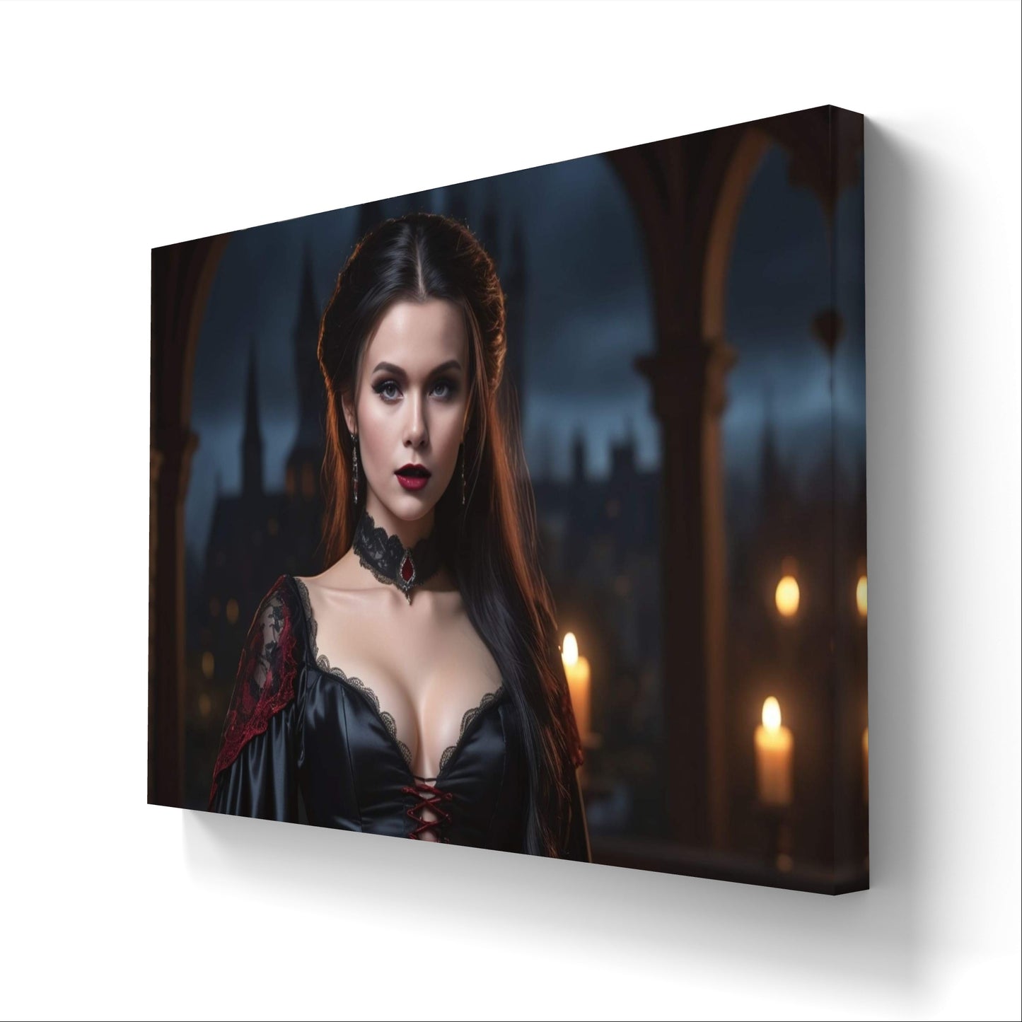100884 ELEGANT DARK DRESS, GOTHIC LADY
