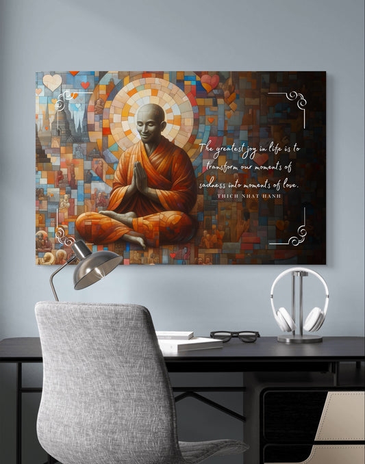 100592 The greatest joy in life is to transform our moments of sadness into moments of love. Thich Nhat Hanh