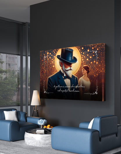100476 A gentleman is someone who is chivalrous and respectful toward women.