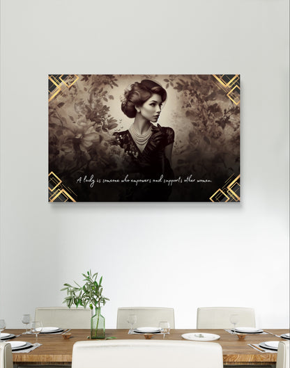 100488 A lady is someone who empowers and supports other women.