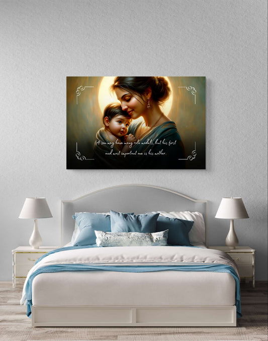100538 A son may have many role models, but his first and most important one is his mother.