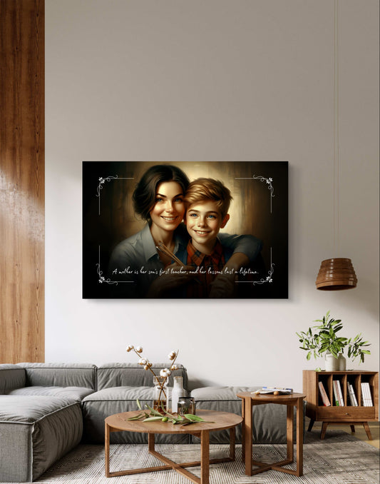 100540 A mother is her son’s first teacher, and her lessons last a lifetime.