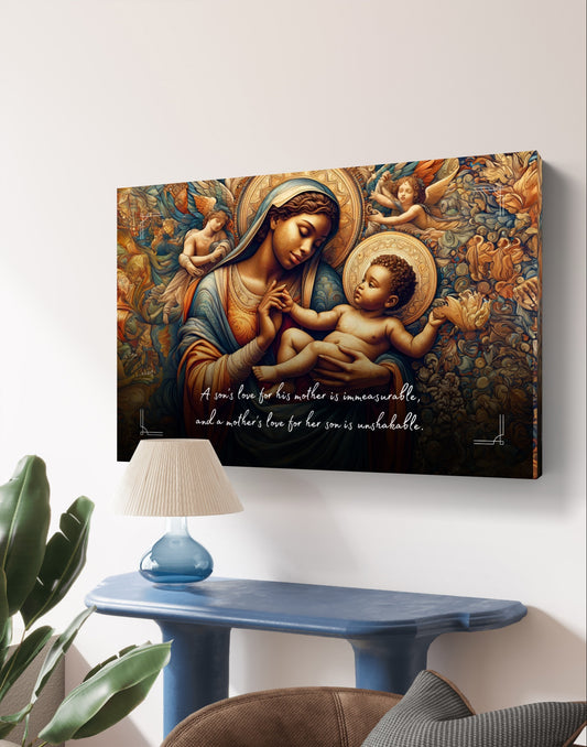 100545 A son’s love for his mother is immeasurable, and a mother’s love for her son is unshakable.