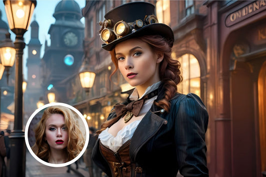 100860 STEAMPUNK VICTORIAN SUIT LADY