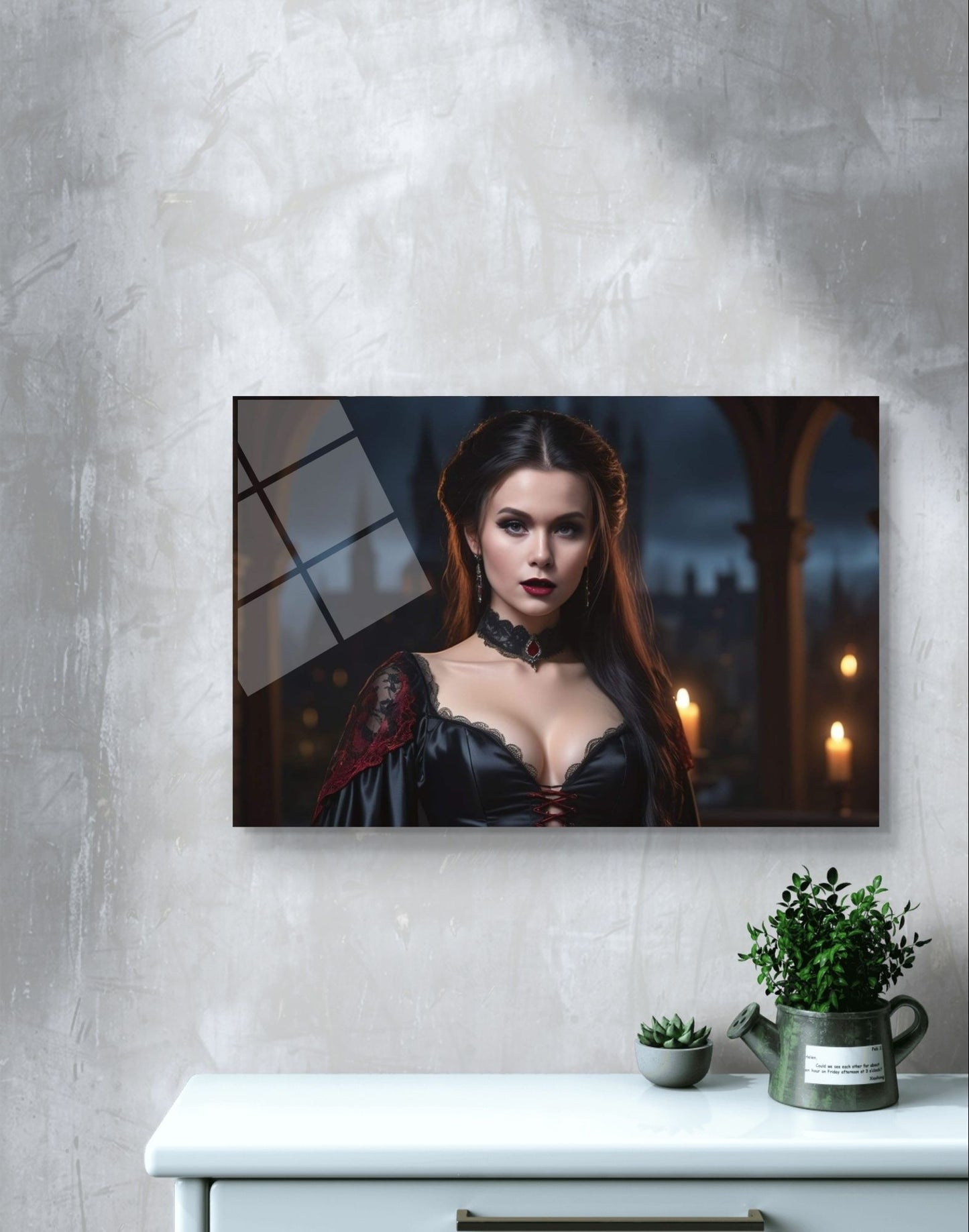 100884 ELEGANT DARK DRESS, GOTHIC LADY