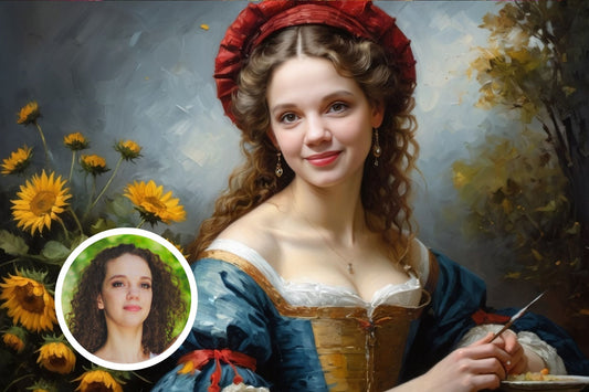 100923 PAINTBRUSH AND PALETTE LADY