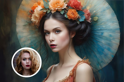 101033 FLOWERS LADY