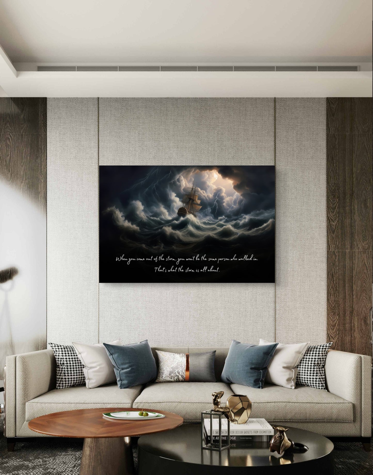 100598 When you come out of the storm, you won’t be the same person who walked in. That’s what the storm is all about. Haruki Murakami