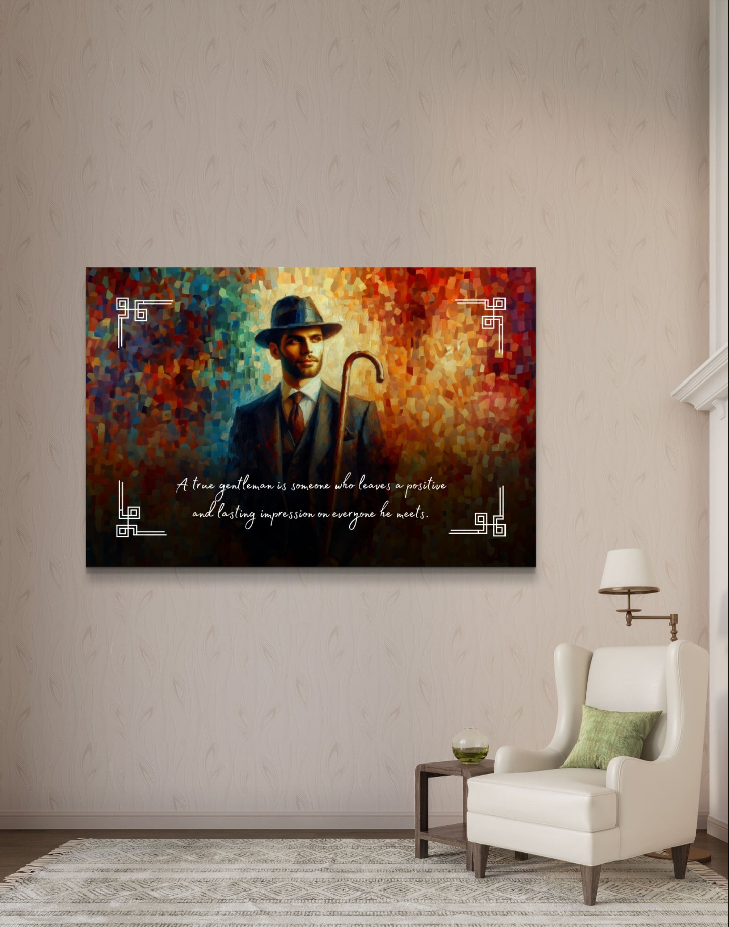 100477 A true gentleman is someone who leaves a positive and lasting impression on everyone he meets.