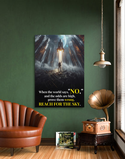 200370 When the world says, “NO,” and the odds are high, prove them wrong, reach for the sky.