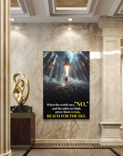 200370 When the world says, “NO,” and the odds are high, prove them wrong, reach for the sky.