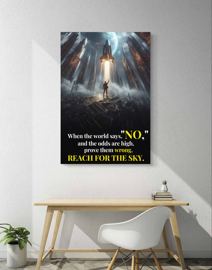 200370 When the world says, “NO,” and the odds are high, prove them wrong, reach for the sky.